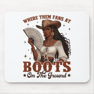 Boots On The Ground Juneteenth Cowgirl Where Them Mouse Mat