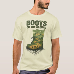 Boots on the Ground T Shirt - Double Exposure Art