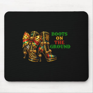 Boots On The Ground Western Cowboy Boots Juneteent Mouse Mat