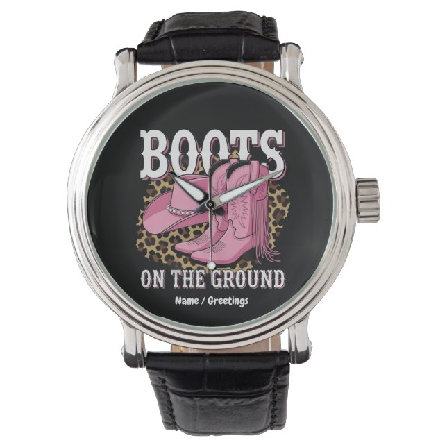 Boots on the Ground Western Cowgirl Linedance Watch (Front)