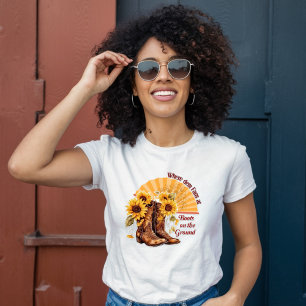 Boots on the Ground-Where Dem Fans At-Sunflower T-Shirt