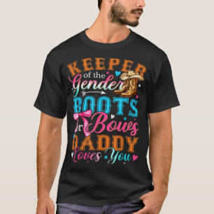 Boots Or Bows Daddy Loves You Gender Reveal Family T-Shirt