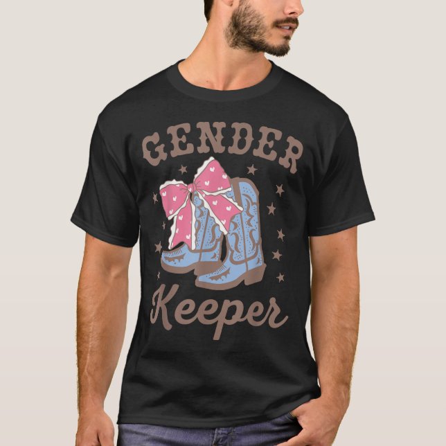 Boots Or Bows Gender Keeper T-Shirt (Front)