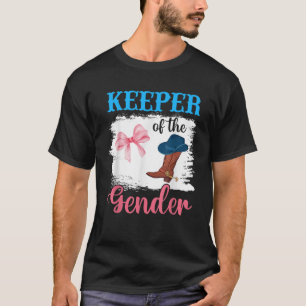 Boots or Bows Gender Reveal Decorations Keeper of  T-Shirt