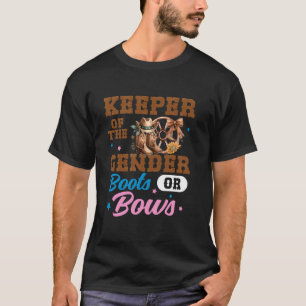 Boots or Bows Gender Reveal Decorations Keeper of T-Shirt