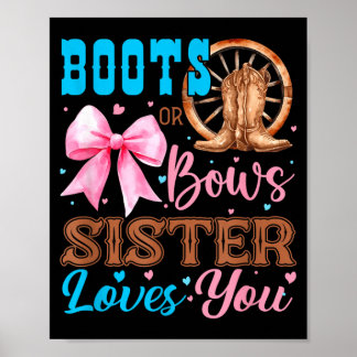 Boots Or Bows Gender Reveal Decorations Sister
