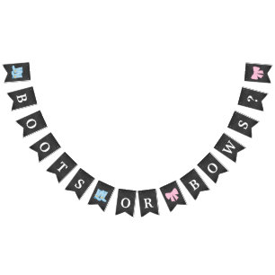 Boots or Bows Gender Reveal Party Baby Shower Bunting