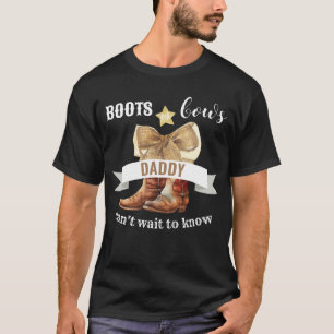 Boots or Bows Gender Reveal Party T-Shirt