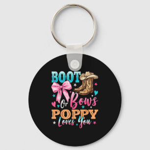 Boots Or Bows Ppy Loves You Gender Reveal Family  Key Ring