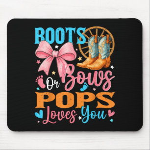 Boots Or Bows Ps Loves You Gender Reveal Family Mouse Mat