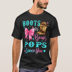 Boots Or Bows Ps Loves You Gender Reveal Family  T-Shirt