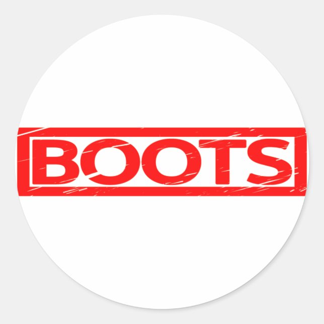 Boots Stamp Classic Round Sticker (Front)