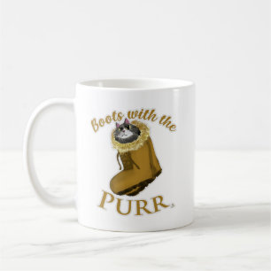 Boots With Purr Fun Kitten Fashion Fun Coffee Mug