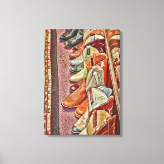 Boots Wrapped Canvas