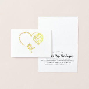 bootstomp heart gold foil card