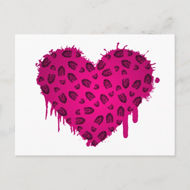 bootstomp heart postcard (Front)