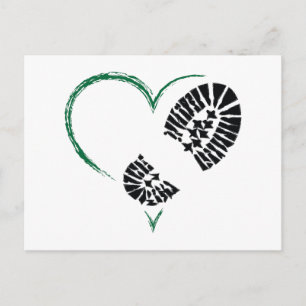 bootstomp heart postcard