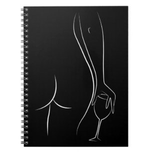 Booty and wine oclock - B&W Notebook
