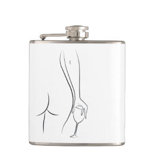 Booty and wine o'clock hip flask