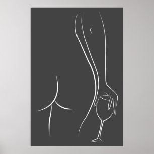 Booty and wine o'clock Value Poster Paper (Matte)