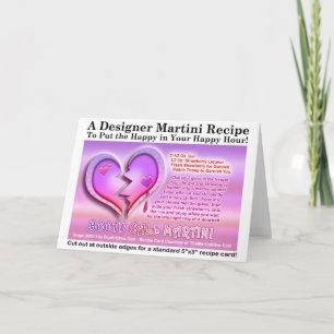 Booty Call Valentine Martini Recipe Card