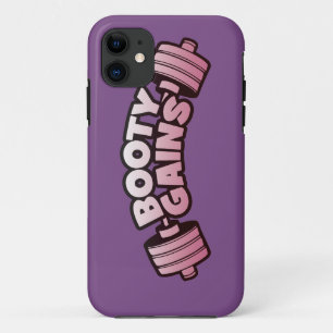 Booty Gains - Women's Novelty Motivational Workout iPhone 11 Case
