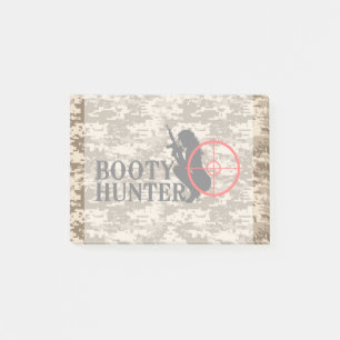 Booty Hunter on Desert Camo Post-it Notes