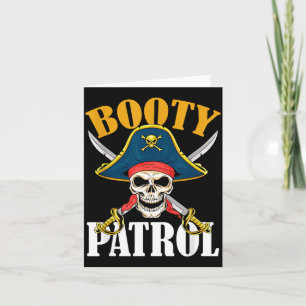 Booty Patrol Pirate Halloween Card
