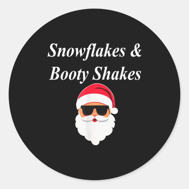 Booty Shake Christmas Funny Naughty Dirty Raunchy  Classic Round Sticker (Front)