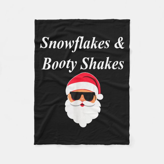 Booty Shake Christmas Funny Naughty Dirty Raunchy  Fleece Blanket (Front)