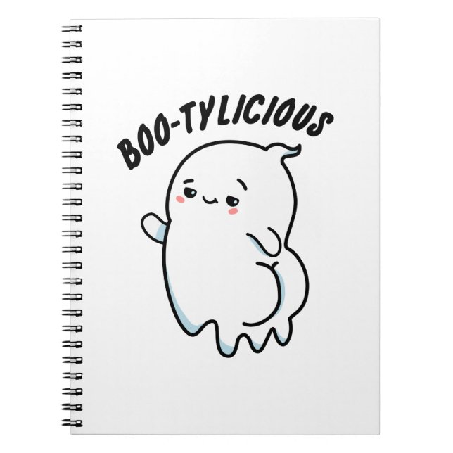 Bootylicious Funny Ghost Pun  Notebook (Front)