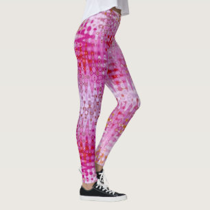 Bootyliscious Liquid Pink Wildflowers Rave Leggings