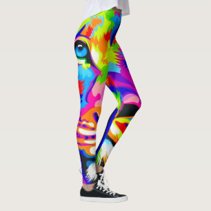 Bootyliscious Liquid Rainbow Lion Animal Print Leggings