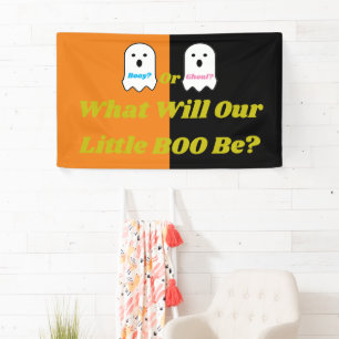 Booy or Ghoul Halloween Ghost Gender Reveal Banner