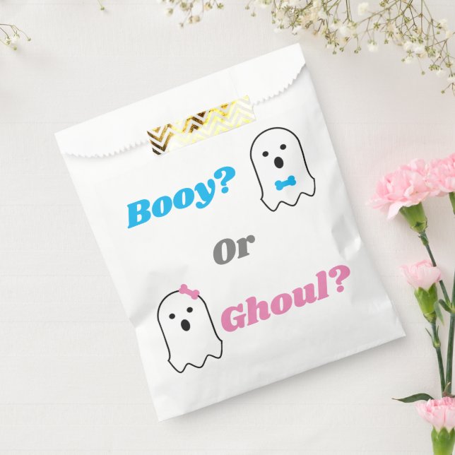 Booy or Ghoul Halloween Ghost Gender Reveal Favour Bags (Sealed)