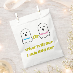 Booy or Ghoul Halloween Ghost Gender Reveal Favour Bags