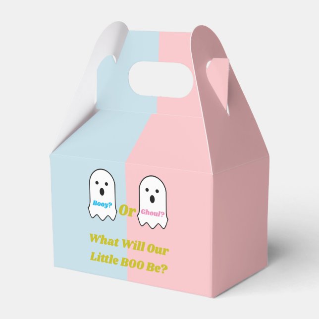 Booy or Ghoul Halloween Ghost Gender Reveal Favour Box (Front Side)