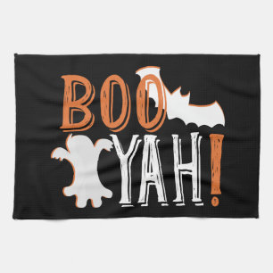 booyah cute halloween tea towel
