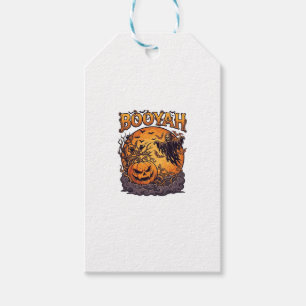 Booyah Halloween Pumpkin Grim Reaper Orange Moon_1 Gift Tags