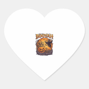 Booyah Halloween Pumpkin Grim Reaper Orange Moon_1 Heart Sticker
