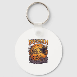 Booyah Halloween Pumpkin Grim Reaper Orange Moon_1 Key Ring