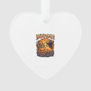 Booyah Halloween Pumpkin Grim Reaper Orange Moon_1 Ornament