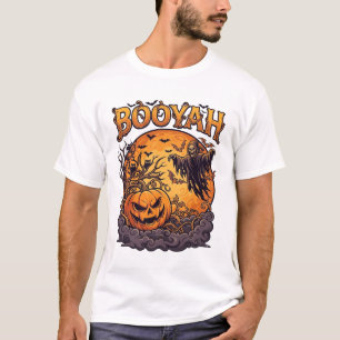 Booyah Halloween Pumpkin Grim Reaper Orange Moon_1 T-Shirt