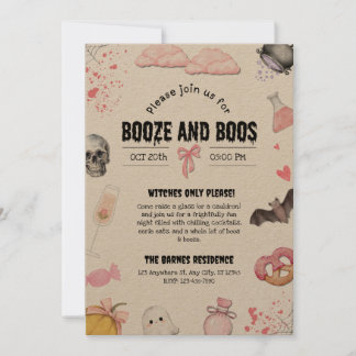 Booze and Boos Party Invitation