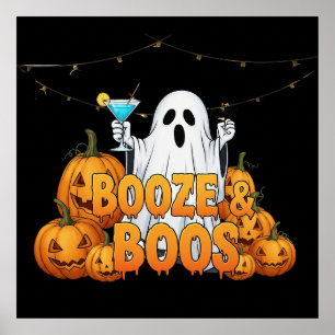 Booze & Boos Tee Poster