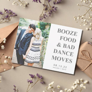 Booze Food Bad Dance Moves Funny Save the Date