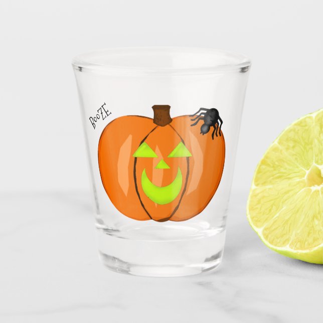 BOOZE Halloween Shot Glass (Front)