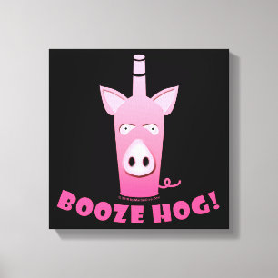 BOOZE HOG GALLERY WRAPPED CANVAS