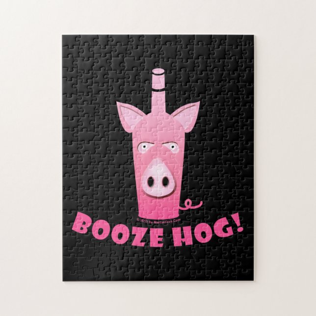 BOOZE HOG PUZZLE or PUZZLE GIFT TIN (Vertical)
