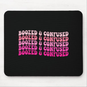 Boozed And Confused Bachelorette Party Bride Squad Mouse Mat